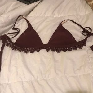 Kendall and kylie maroon bikini top